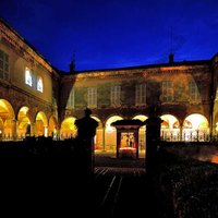 Palazzo Martinengo VIllagana - il chiostro di notte